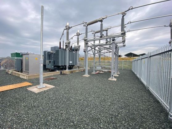 Compound substation for a large solar farm. 132/33kV transformer. 132kV load break and load make switch. HAM units. G99 DSM.