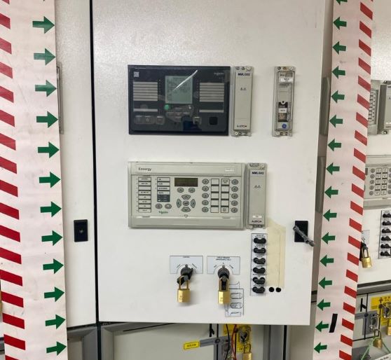New Easergy relay added to and existing 33kV circuit to provide unit protection. Schneider, Micom, 33kV Feeder.